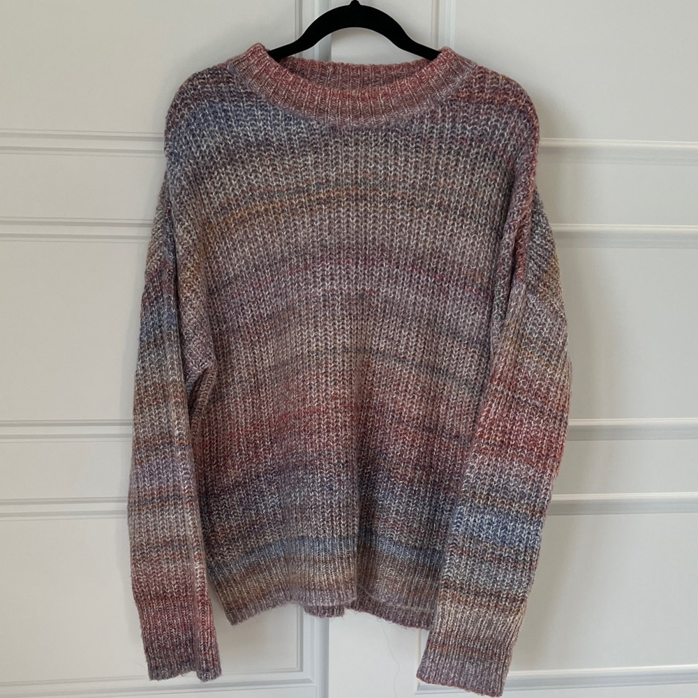 Rachel Zoe Chunky Knit Ombré Space-Dye Sweater - Size XL